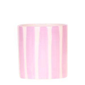 Painted stripe pot | roze - Ø9cm