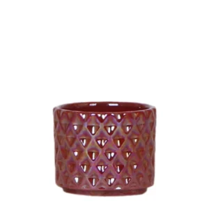 Maceta Diamond Pearl | rojo - Ø 6 cm