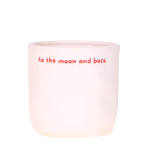 Maceta To the moon and back | blanco | rojo