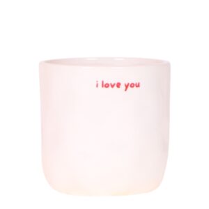 I love you pot | wit | rood - 9cm