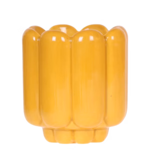 Maceta decorativa Retro Shine | amarillo