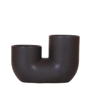 Maceta decorativa Tube | negro